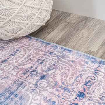 Regis Bohemian Medallion Washable Area Rug